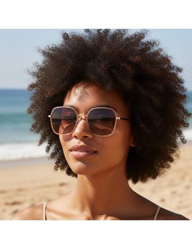 Lunettes de soleil carrées femme verres marron dégradés