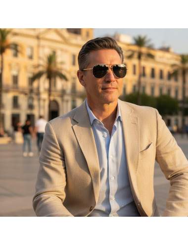 Lunettes de soleil aviateur élégantes pour homme