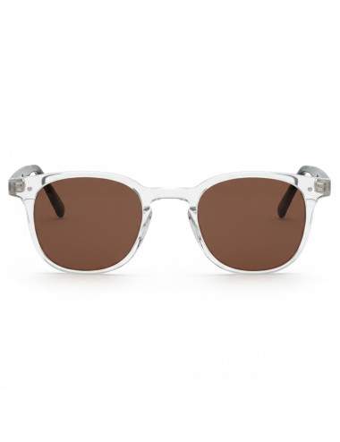 Lunettes de soleil homme rectangulaires monture transparente