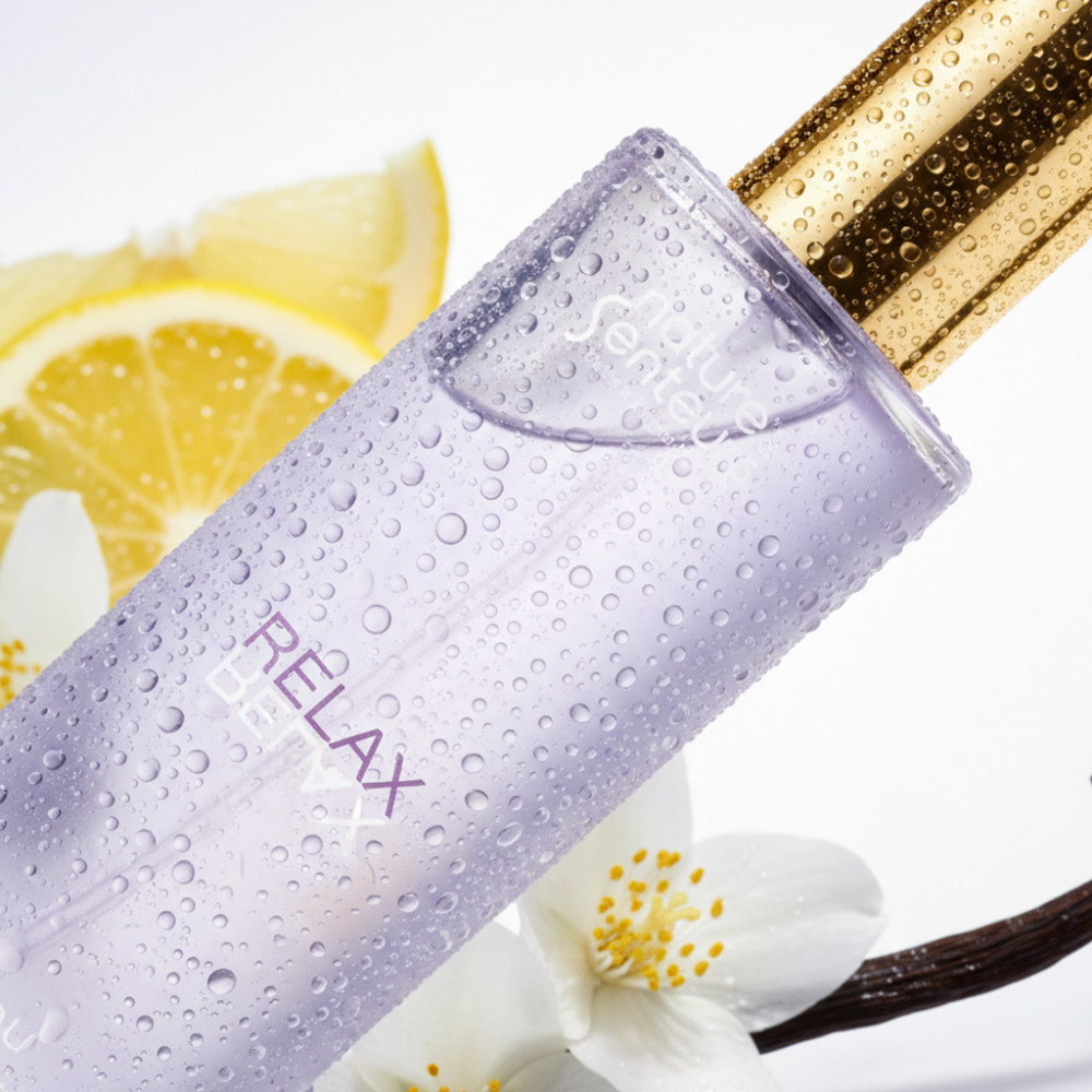 Calming wellness fragrance with citrus and floral notes