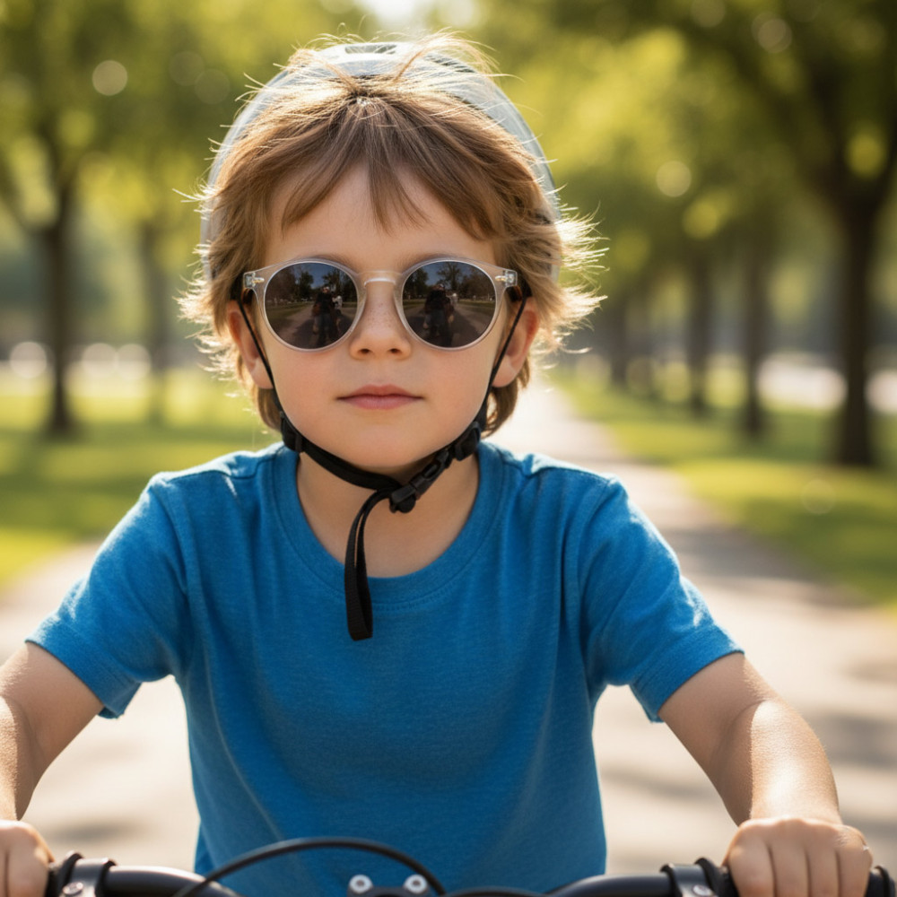 lunettes soleil enfant 6-8 ans monture transparente