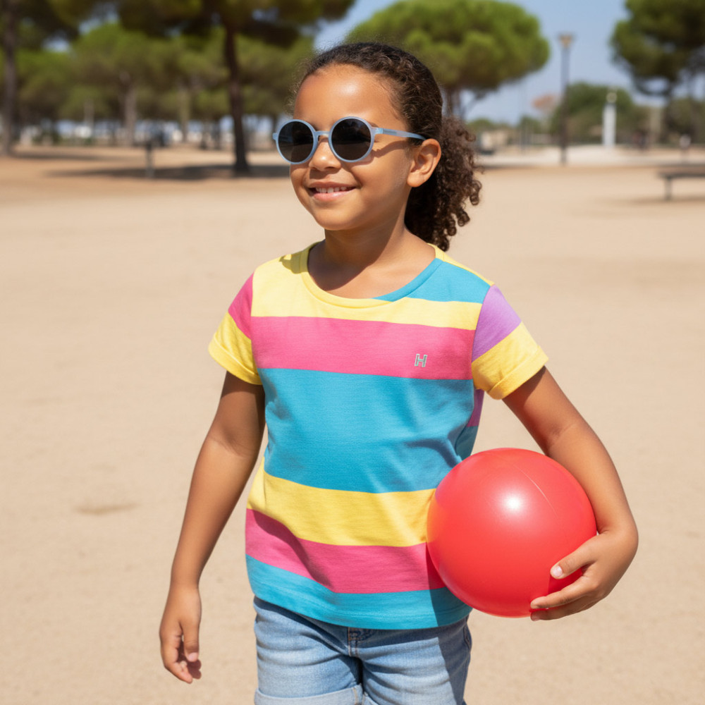 Junior UV400 sunglasses translucent blue frame