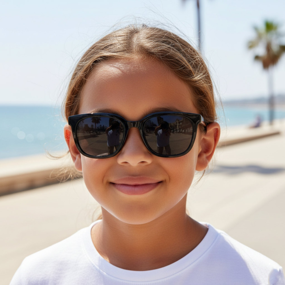 Children black sun glasses UV400 CE