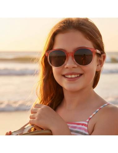 Red transparent girls sun glasses UV400
