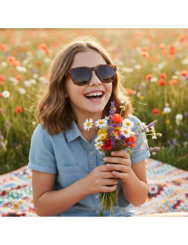 Brown tortoise girls sun glasses UV400