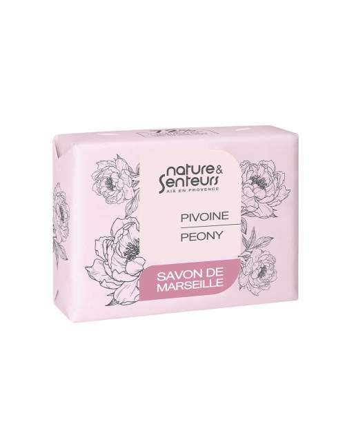 Savon de Marseille parfumé à la pivoine -100g