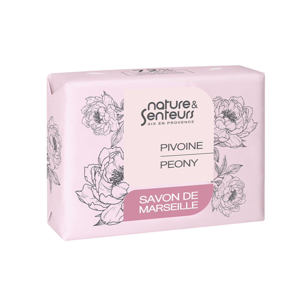 savon de Marseille pivoine 100g huiles végétales Provence