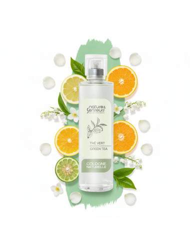 Floral woody musky green tea cologne made in France