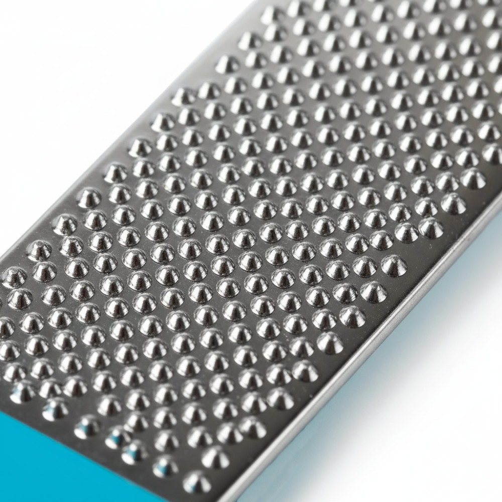 râpe pédicure métallique double face pour callosités des pieds