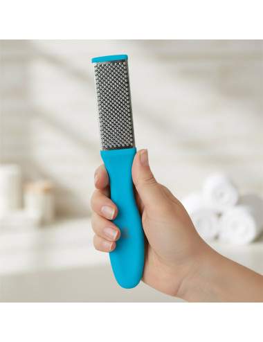 râpe pieds double face avec manche ergonomique soft touch