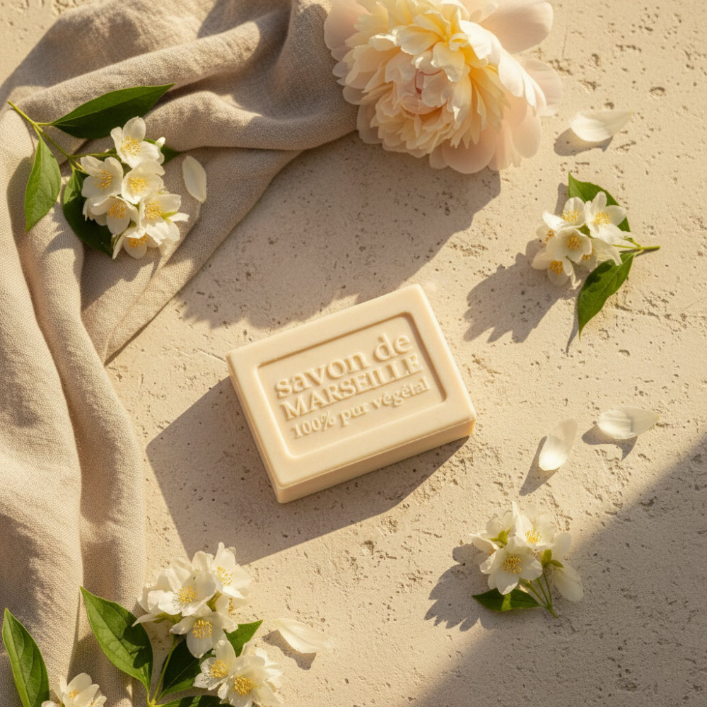 savon solide jasmin naturel peau douce