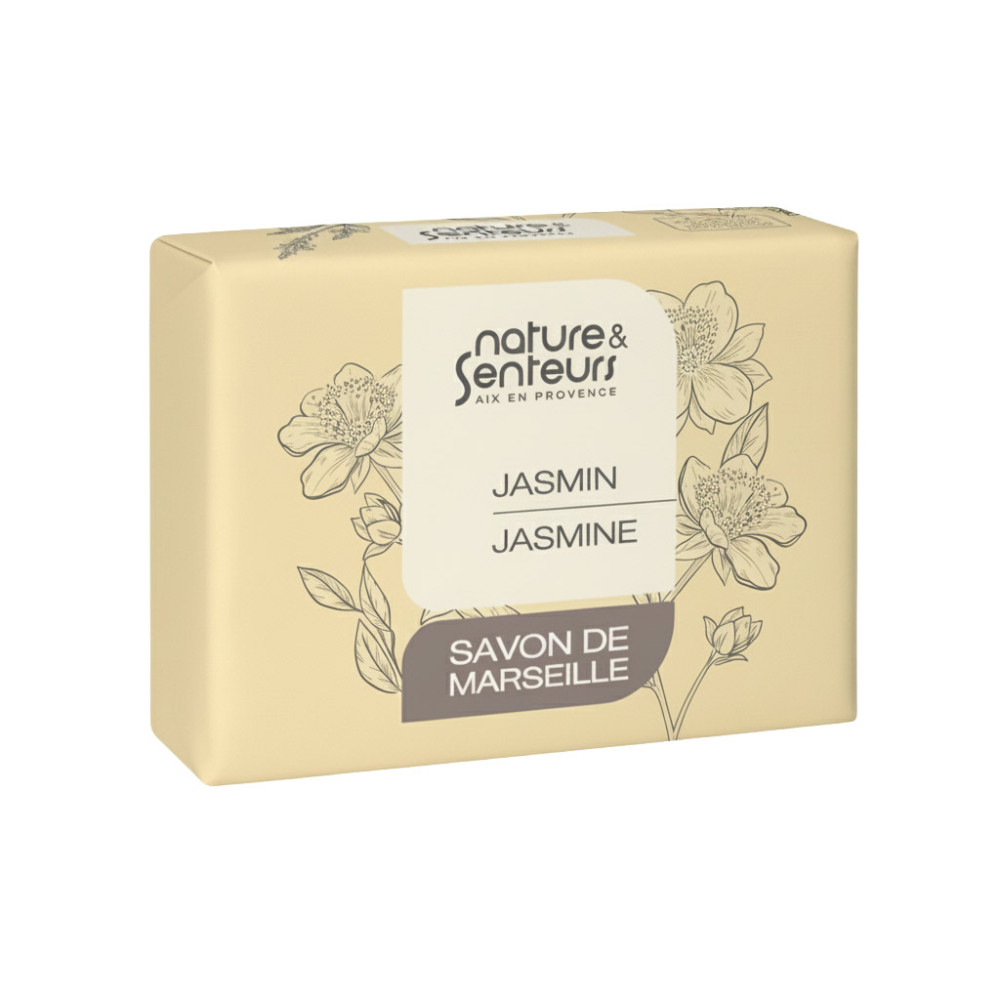 Marseille soap with jasmine flowers