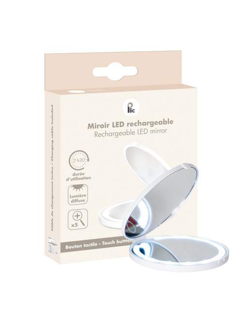 portable makeup mirror adjustable LED light