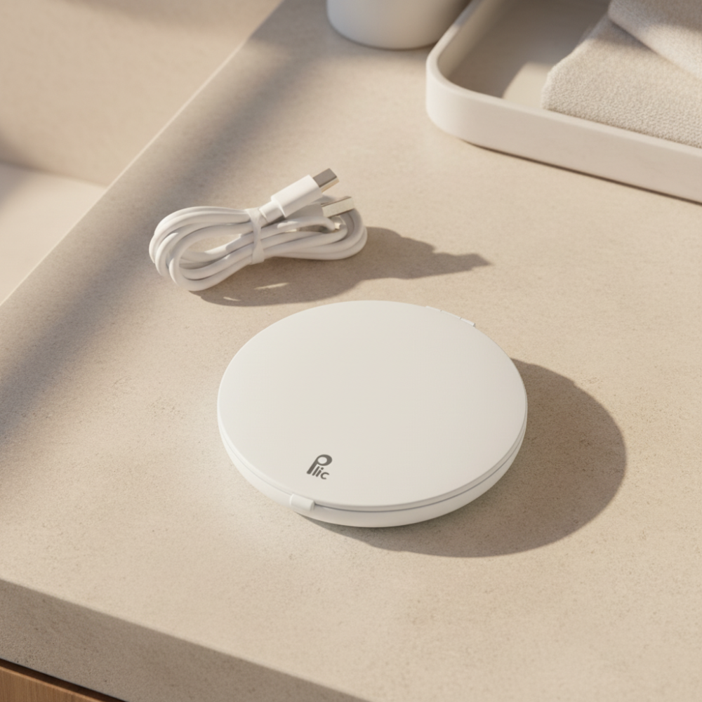 miroir beauté LED ultra compact 10 cm