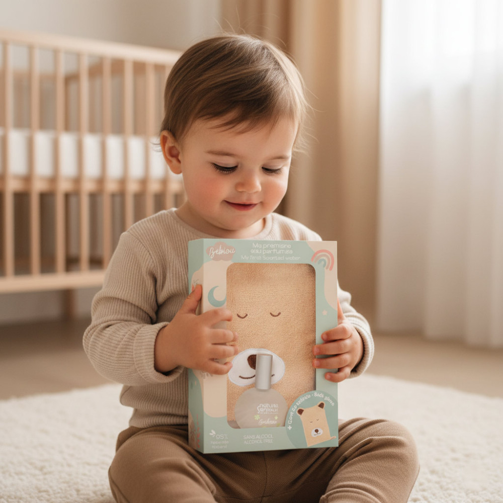 baby gift set perfume and bath glove