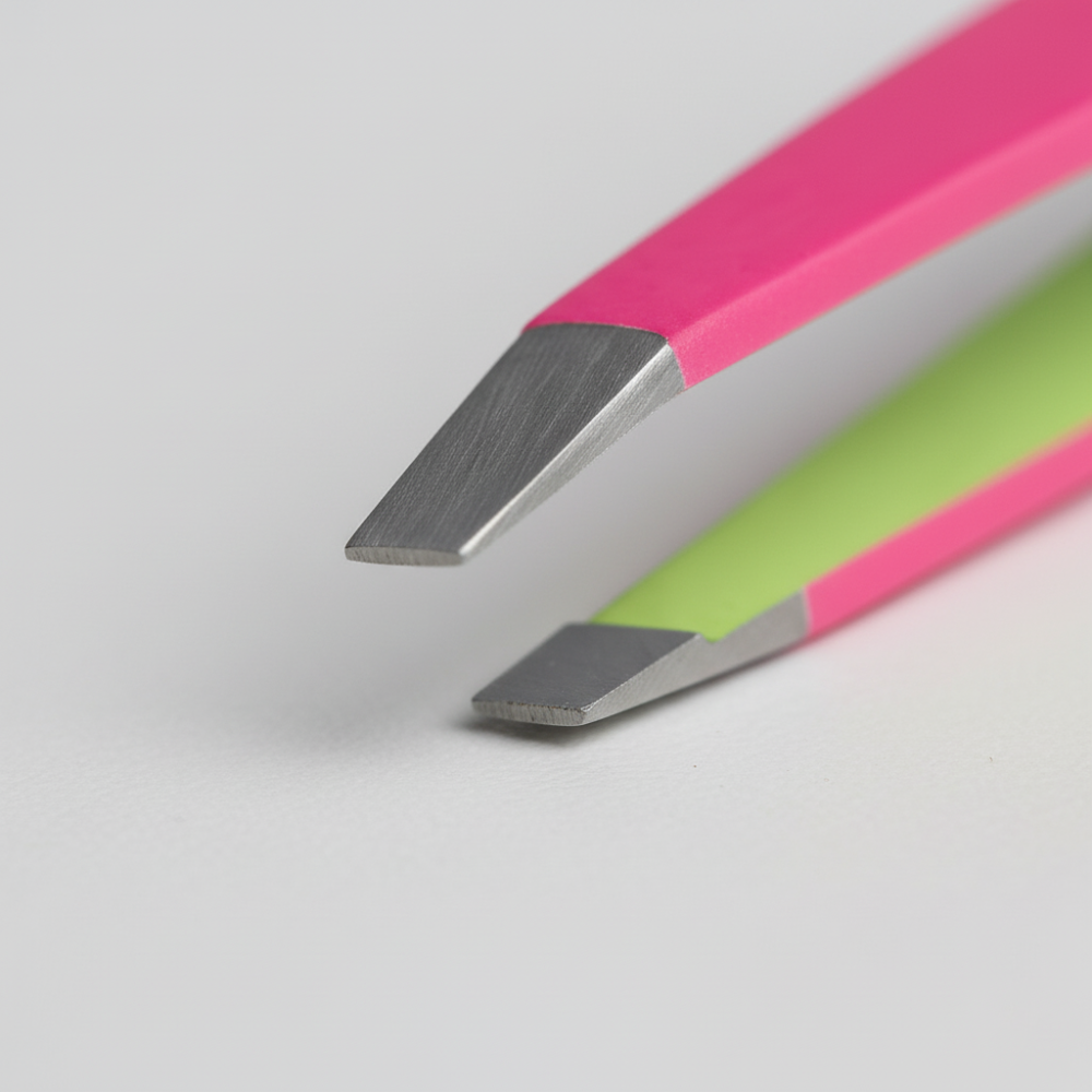 professional slanted tweezer stainless steel precision