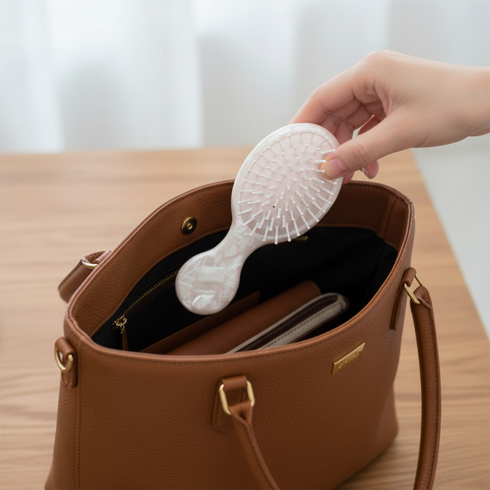 brosse cheveux acétate picots souples compacte