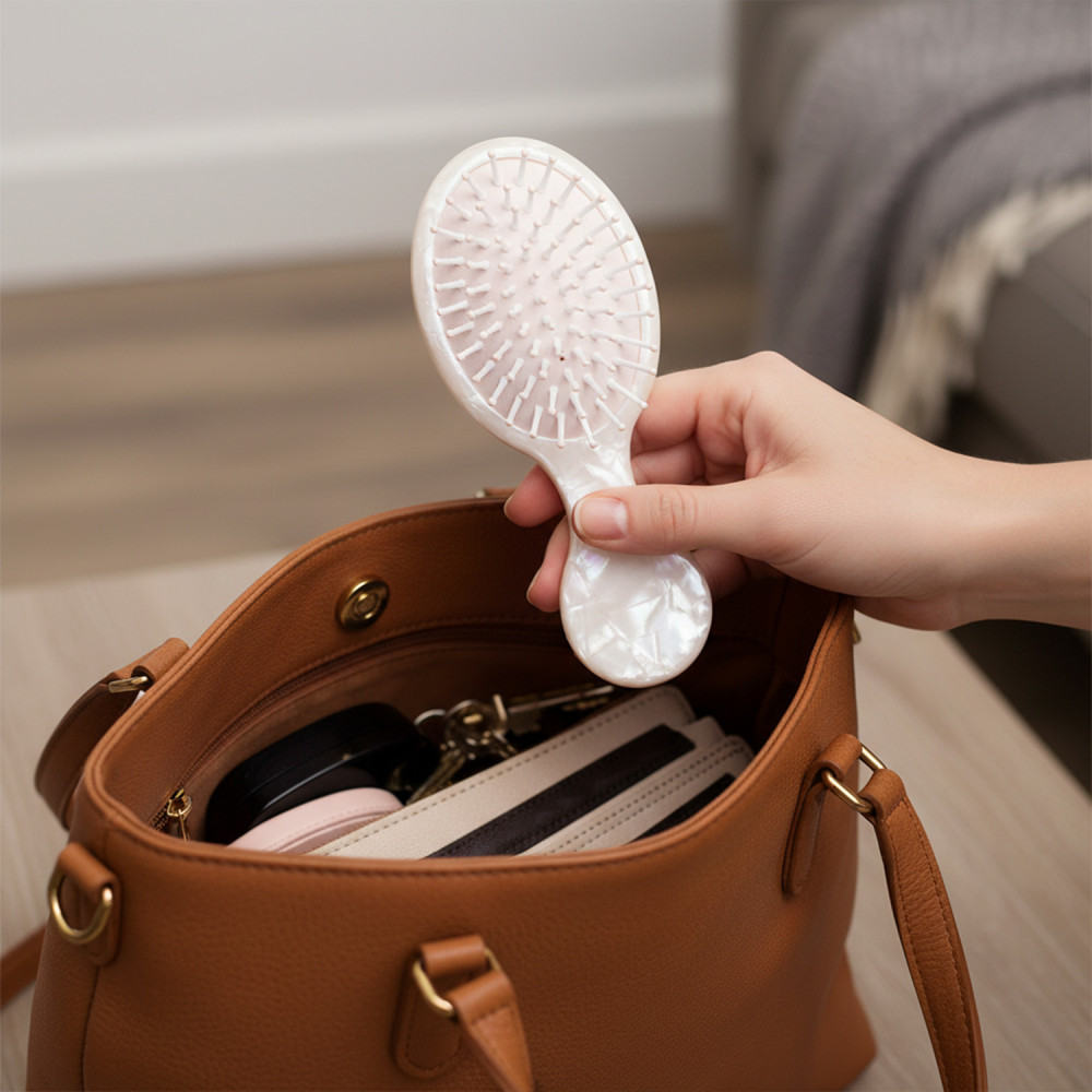 brosse démêlante petit format sac à main