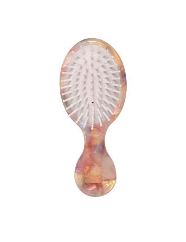 brosse cheveux rose nacrée compacte 14 cm