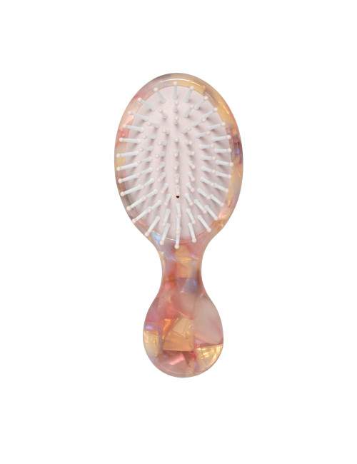 PLIC 14cm Travel Pearly Pink Hairbrush