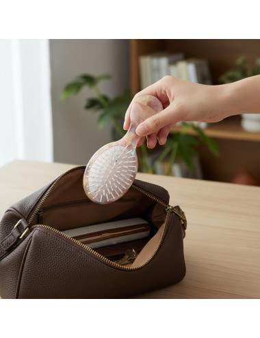 brosse démêlante rose picots souples voyage