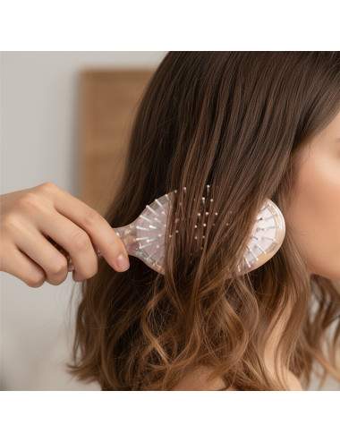 brosse cheveux souple cuir chevelu sensible rose