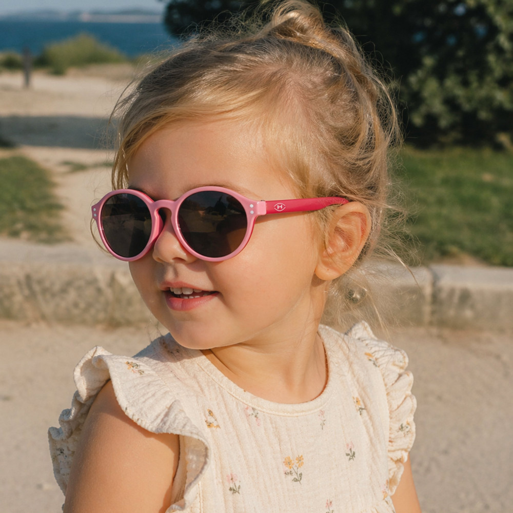 kids sunglasses neon pink UV protection
