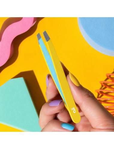 anti slip soft touch tweezers flat tip