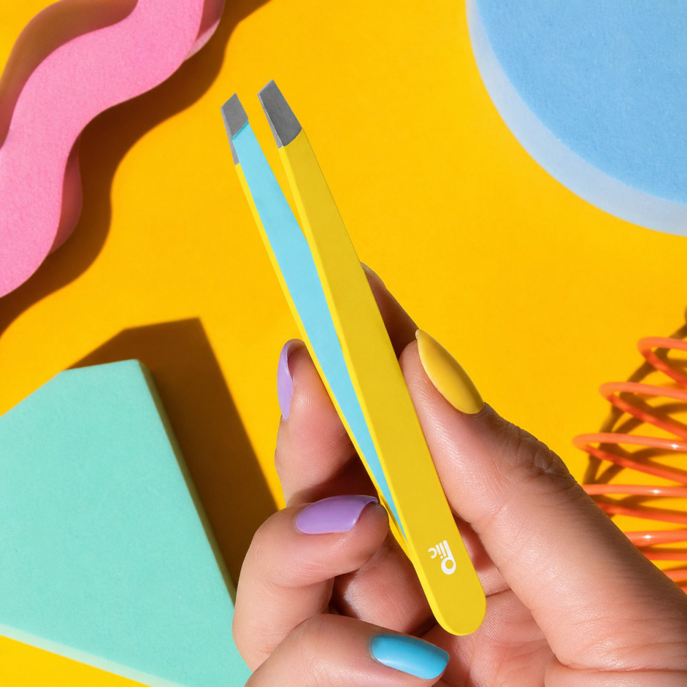 anti slip soft touch tweezers flat tip