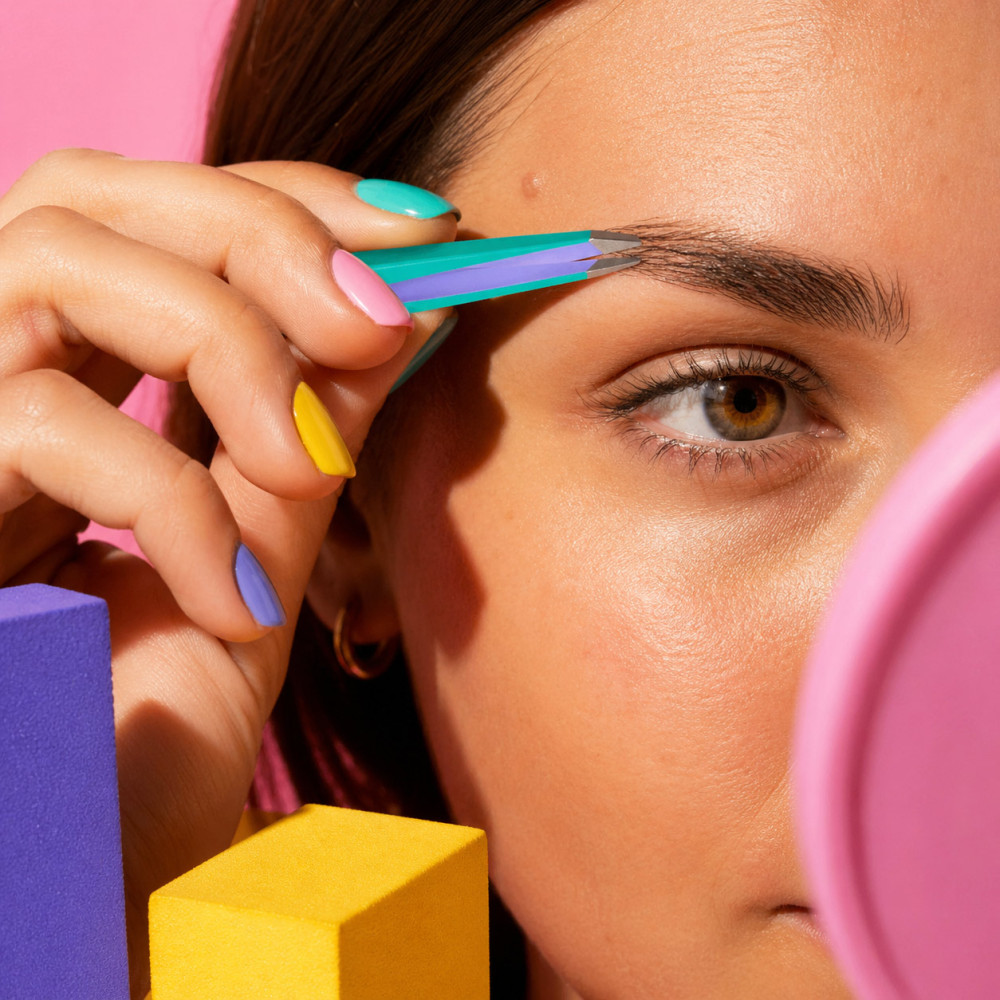 stainless steel tweezers precise hair removal