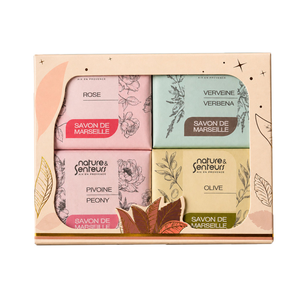 Box 4 soaps of Marseille
