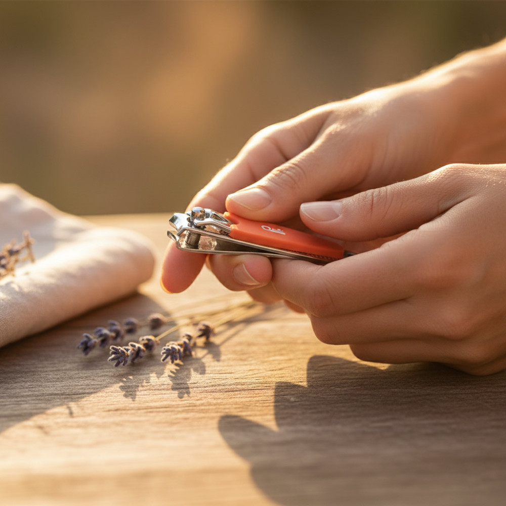 Coral rounded beak nail clipper for fingernails