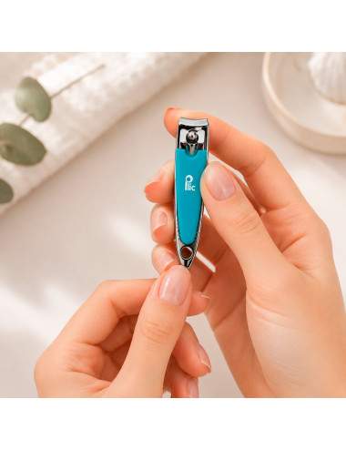 Coupe-ongles bleu bec arrondi pour ongles des mains