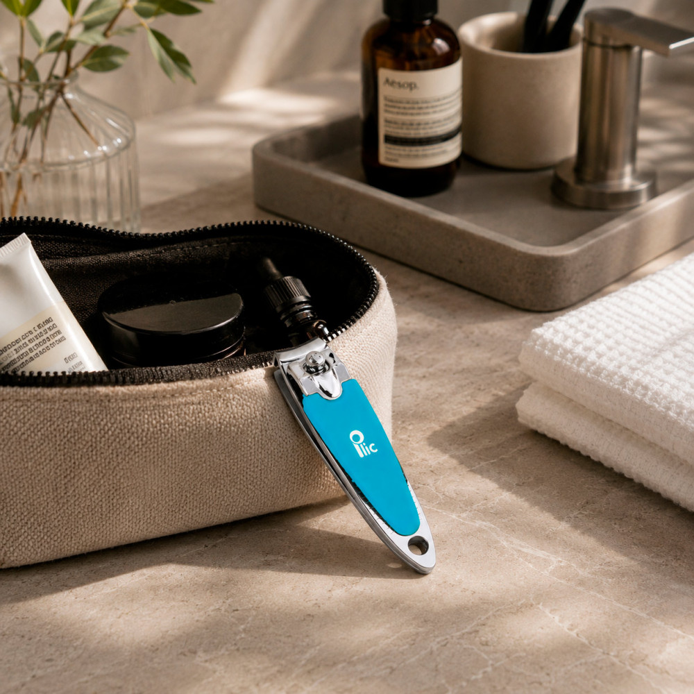 Coupe-ongles manucure compact bleu