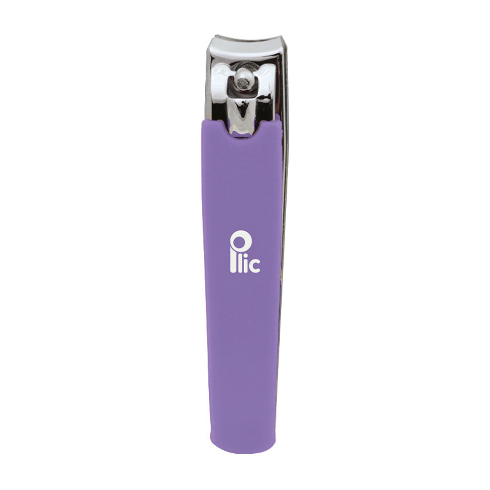 Purple pedicure nail clipper in stainless steel