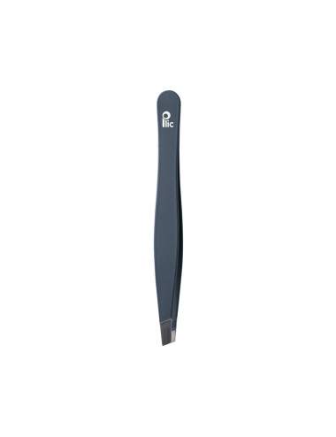 Dark blue slant tip tweezer for precision hair removal