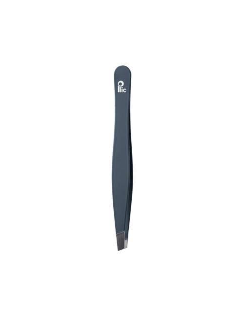 Dark blue slant tip tweezer for precision hair removal