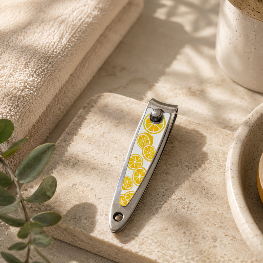 Coupe-ongles manucure motif fruits en acier inoxydable