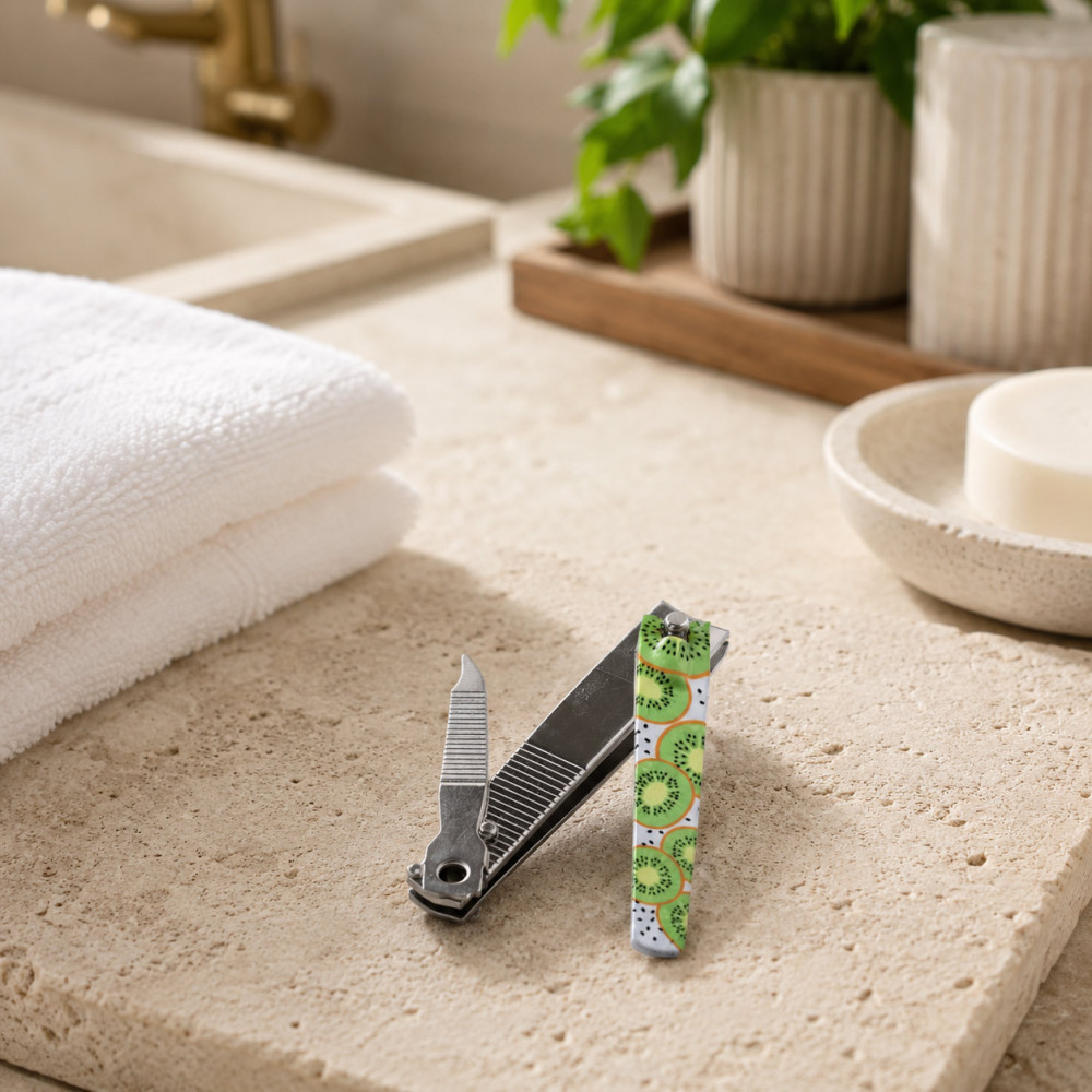 Coupe-ongles pédicure motif fruits avec cure-ongle intégré