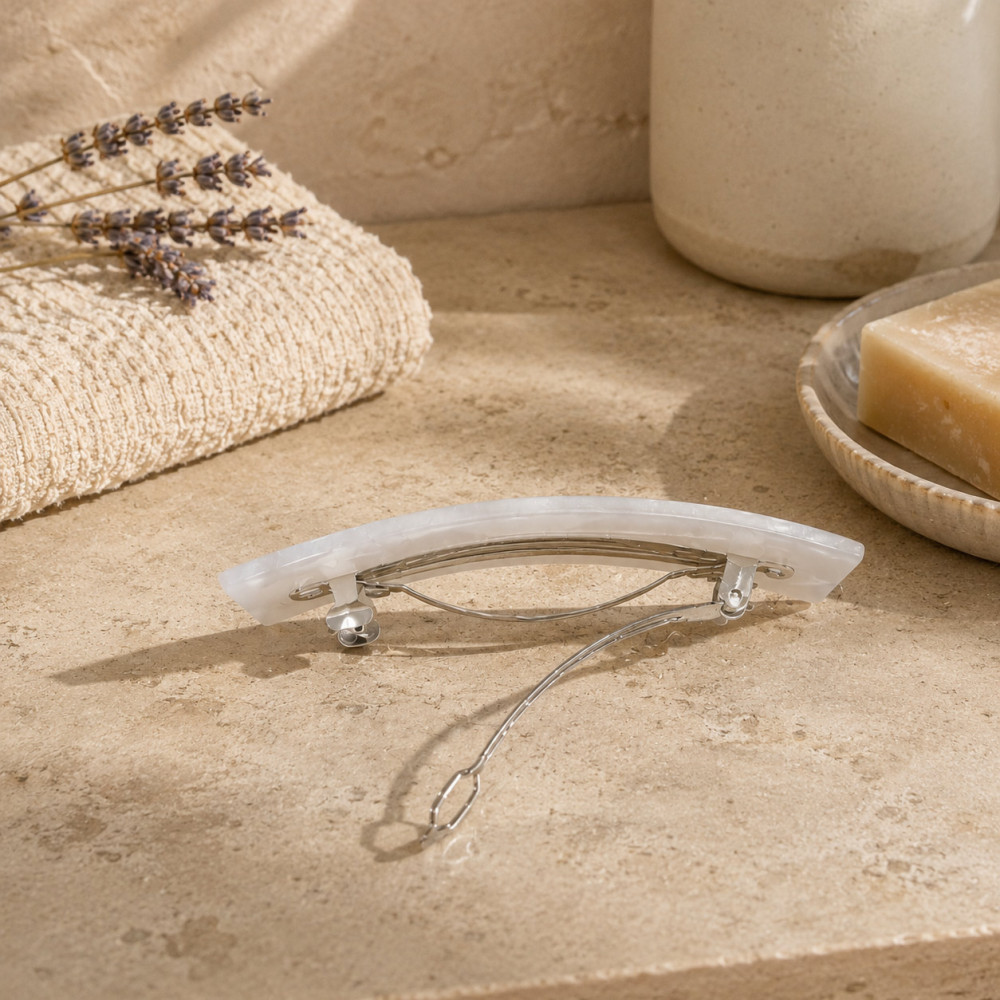 White hair accessory comfortable hold