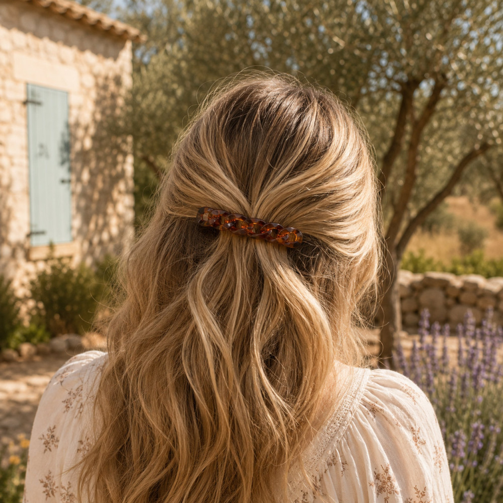 Grande barrette cheveux design moderne 8,5 cm