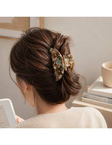 Multicolor tortoiseshell claw hair clip 9 cm