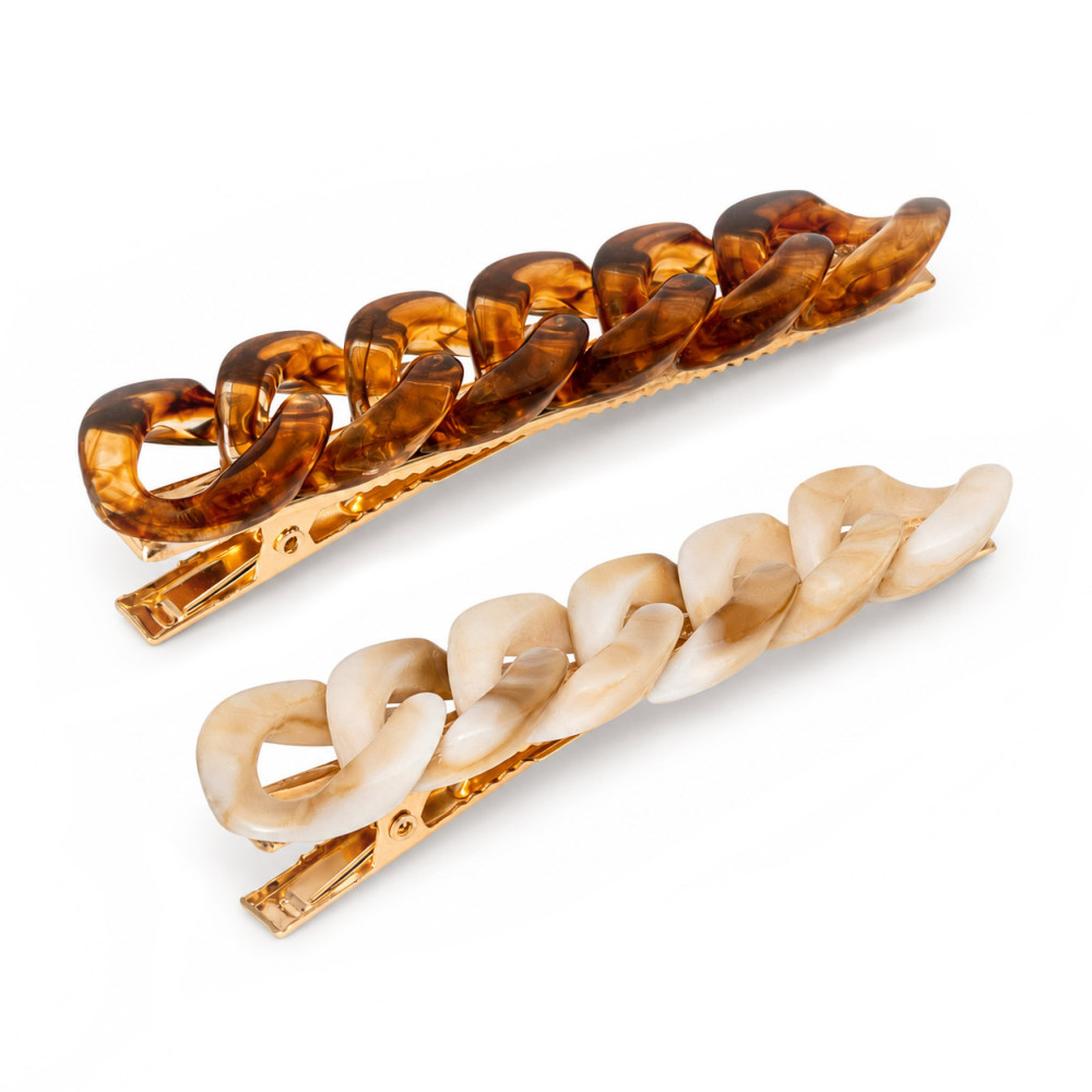 Hair clips with chain