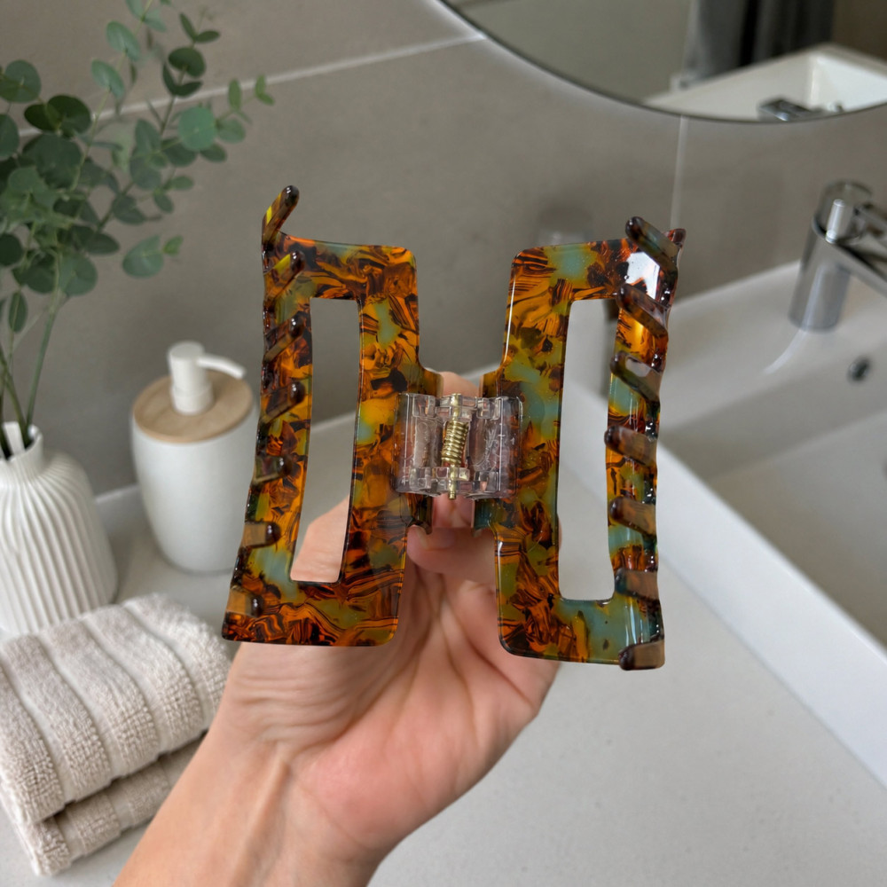 Accessoire coiffure acétate marron élégant