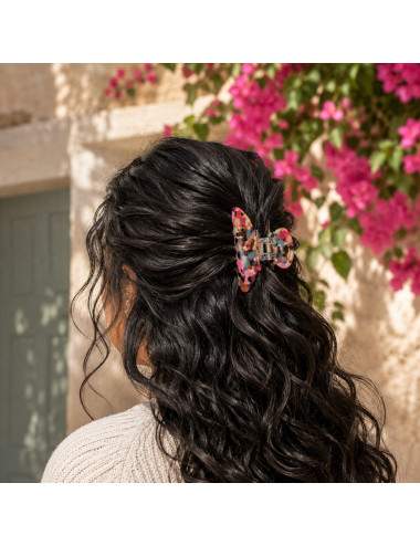 Accessoire coiffure rose coloré tendance