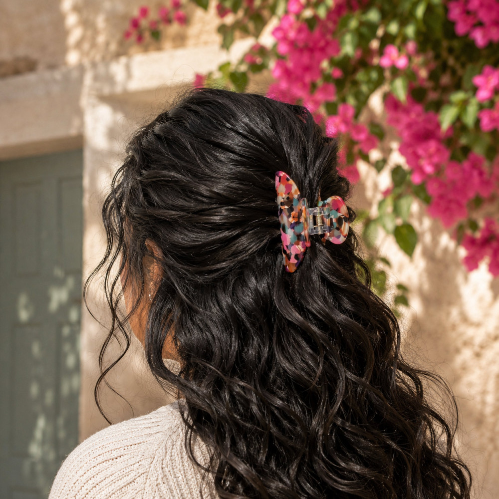 Accessoire coiffure rose coloré tendance