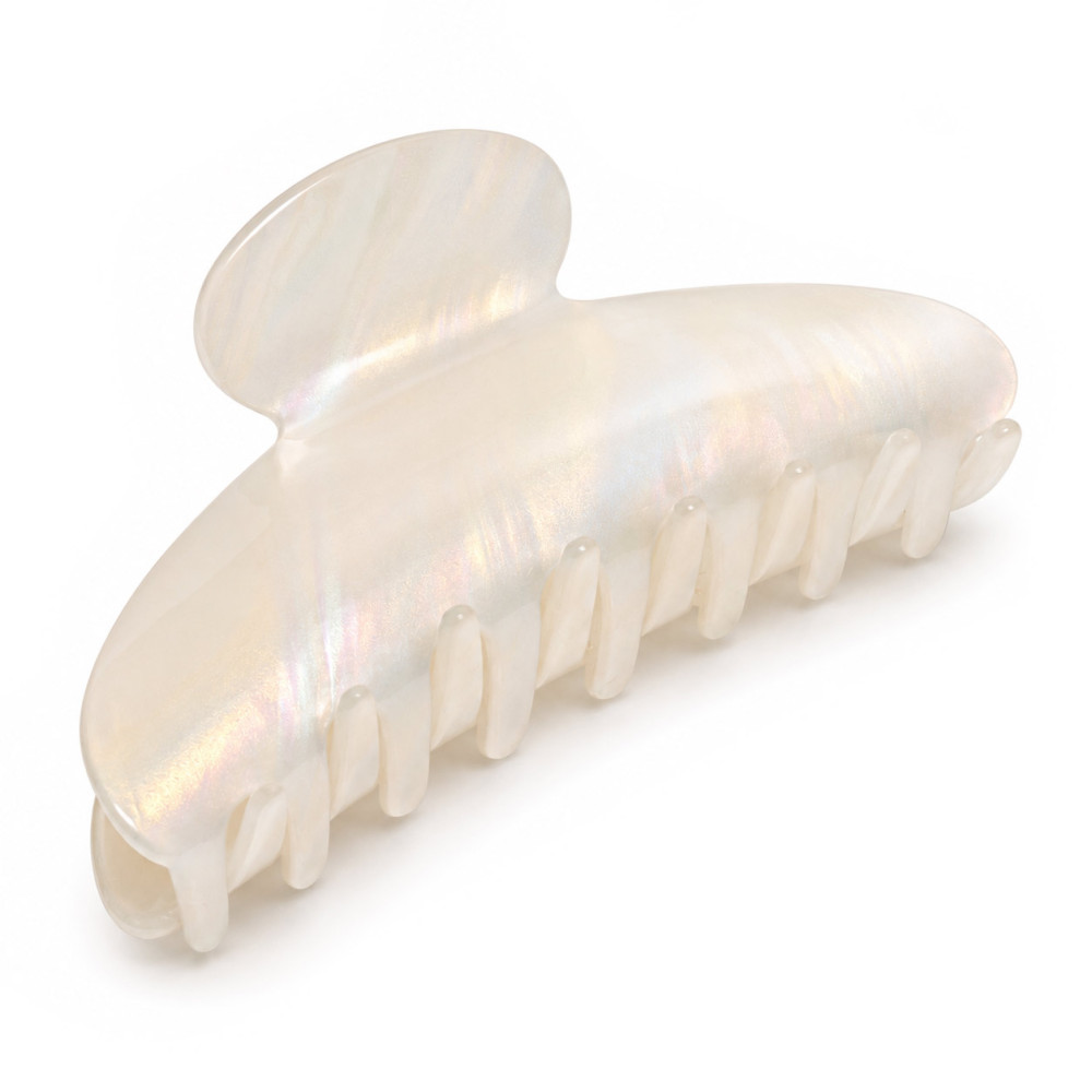 White pearl claw hair clip 10.5 cm