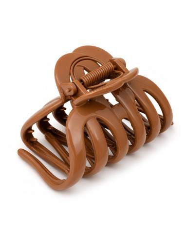 Pince crabe cheveux marron XXL 10 cm