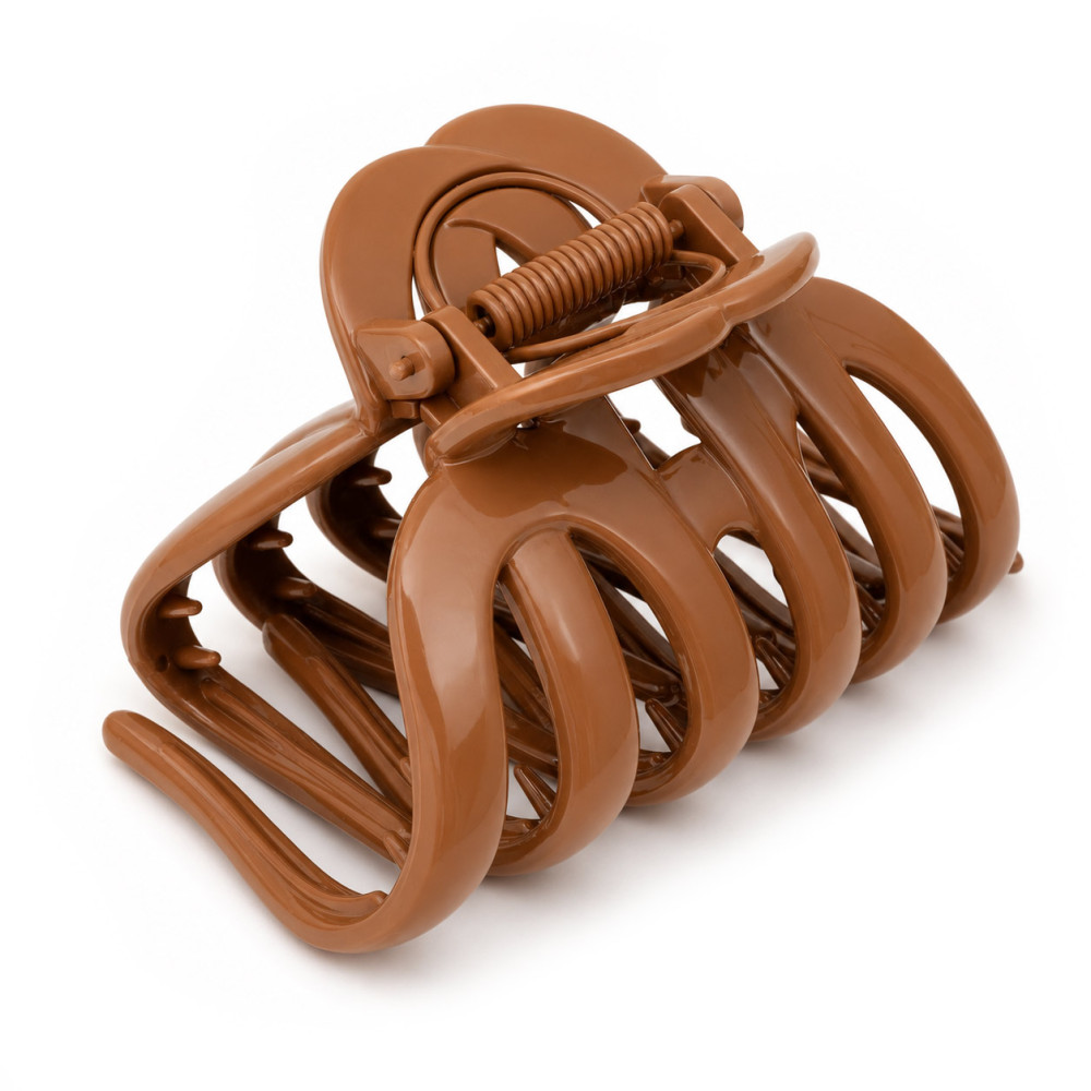Pince crabe cheveux marron XXL 10 cm