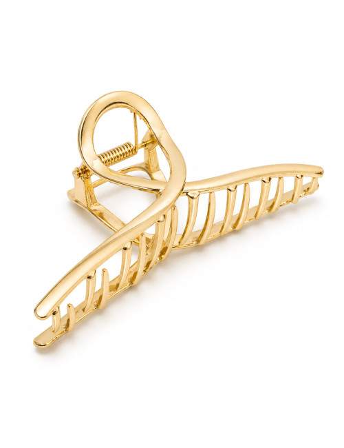 Gold metal claw hair clip 11 cm